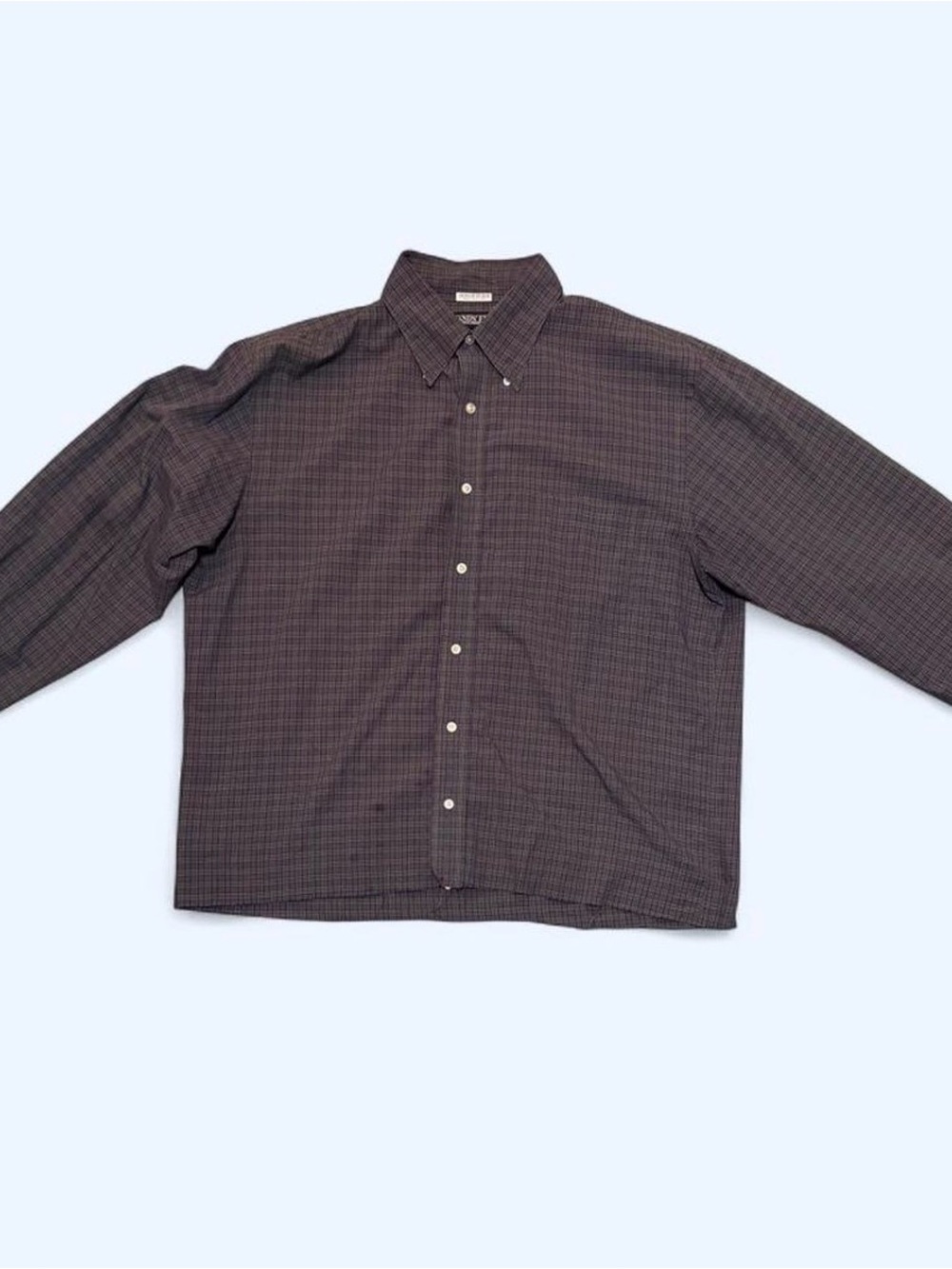 Lands' End Men's Cropped Button-Down Plaid Shirt
